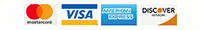 We accept Mastercard, Visa, American Express, and Discover