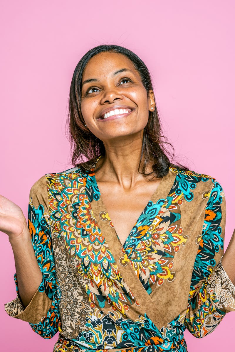 Confident woman smiling