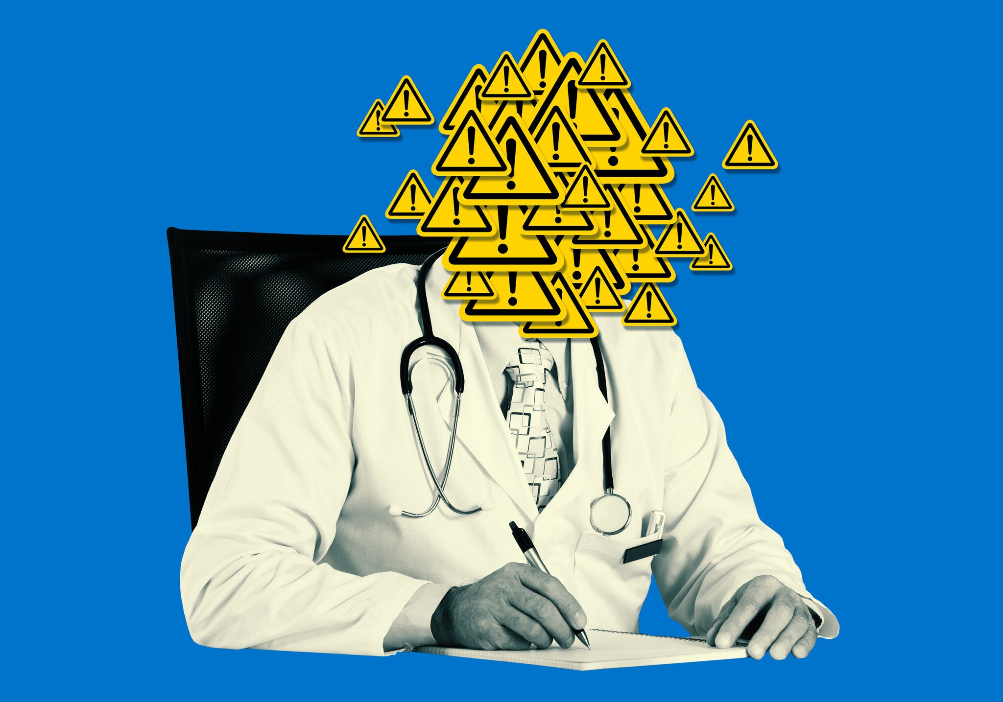 Doctor with research
