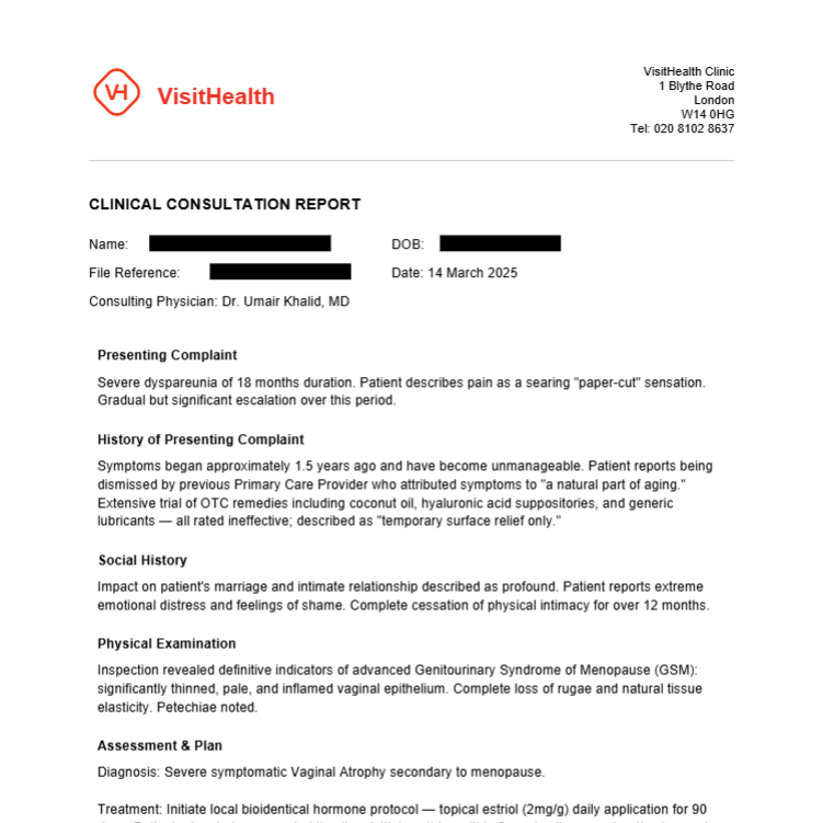 Clinical Consultation Report — Patient Emily
