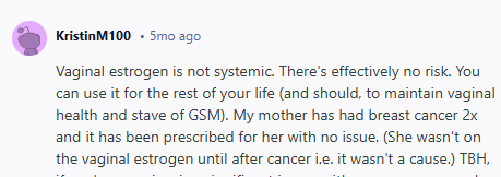 Reddit comment on cancer safety