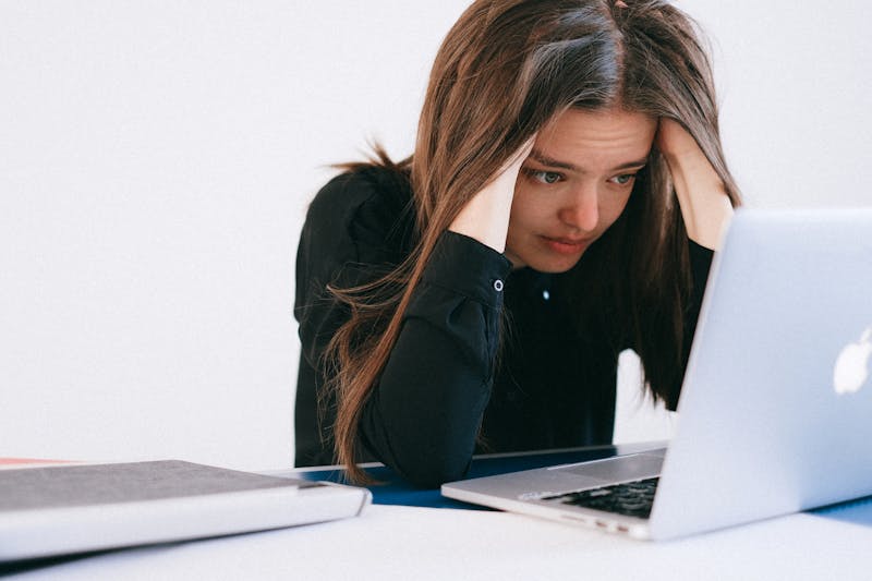 Woman searching for answers at night