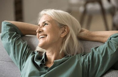 Woman finding peace